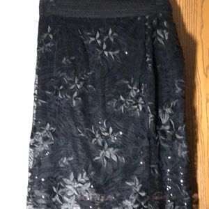 Black sequin skirt